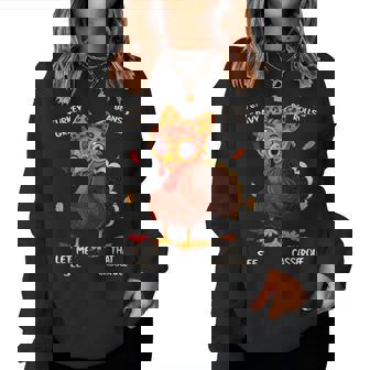 Thanksgiving Turkey Fall Leopard Gravy Beans And Rolls Women Women Sweatshirt | Seseable CA