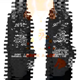 Thanksgiving Turkey Trot Thought You Said Fall Dad Women Women Sweatshirt - Monsterry