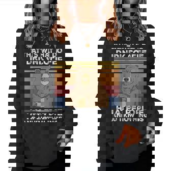 That's What I Do I Drink Coffee I Hate People Bear Women Sweatshirt - Novitaregali