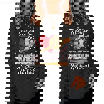 Thats My Grandson Out There Baseball Grandma Baseball Women Sweatshirt | Seseable FR