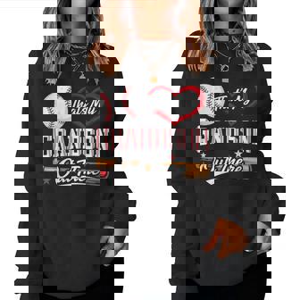 That's My Grandson Out There For Grandma Baseball Women Sweatshirt | Seseable FR