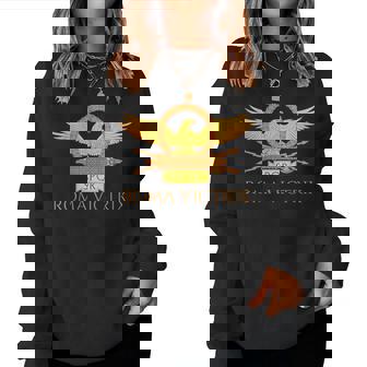 Historia Romana Antigua Lema Latino Romaictrix -Pqr Roma Sudadera Mujer - Regaloses