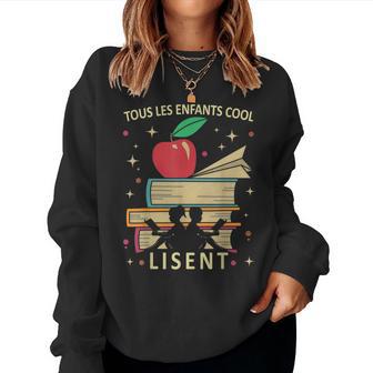 Tous Les Enfants Cool Lisent Livreintage Fils Fille Sweat-shirt pour femme - Cadeauxyz