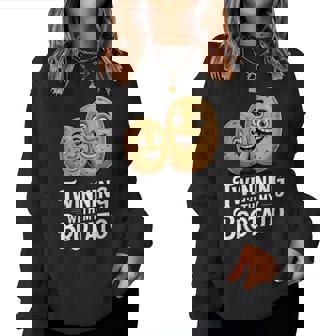 Twinning With My Bro Potato Twin Brothers Women Sweatshirt | Mazezy