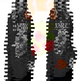 Vintage Lampone Aroma Tropicale Frutta Biologica Botanica Women Sweatshirt - Novitaregali