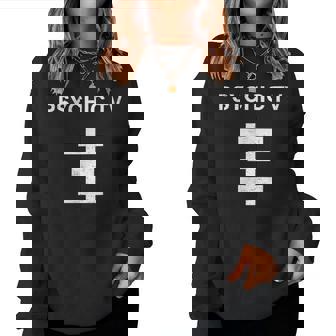 Vintage Psychic 80S Skull Cross And Women Women Sweatshirt | Mazezy