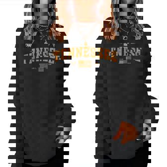 Vintage Tennessee Tn City Orange Usa Flag 1796 For Woman Women Sweatshirt - Thegiftio