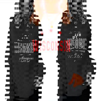 Vintage Wisconsin Throwback Classic Women Sweatshirt - Thegiftio