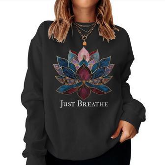 Yoga Lotus Flower Zen Buddhism Buddhist Buddha Meditation Women Sweatshirt - Thegiftio UK