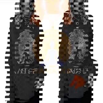 Yoga Méditation Namaste Robe De Yogaêtement De Méditation Position Lotus Noir Taille Sweat-shirt pour femme - Cadeauxyz