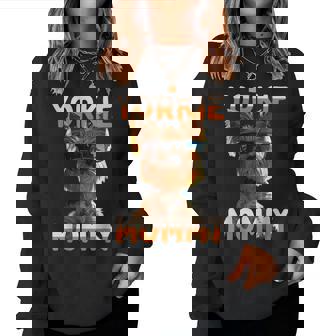 Yorkie Mommyヨーキー ママ 母親 母の日 ママ かわいい ヨークシャー・テリア レディーススウェットシャツ - Kawaiitshirt