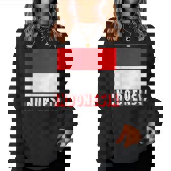 インドネシア国旗 アンティーク調 ナショナル インドネシア 男性 女性 キッズ レディーススウェットシャツ - Kawaiitshirt