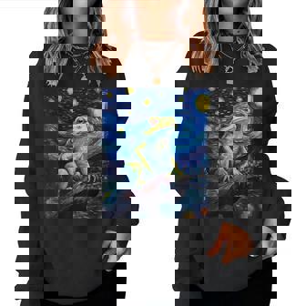 カエルキャッチャー 男の子 女の子 カエルハンター ゴッホ カエル レディーススウェットシャツ - Kawaiitshirt