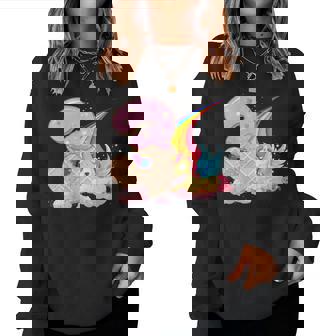 キッズ I Am 3 かわいいユニコーン 誕生日ギフト 女の子向け レディーススウェットシャツ - Kawaiitshirt