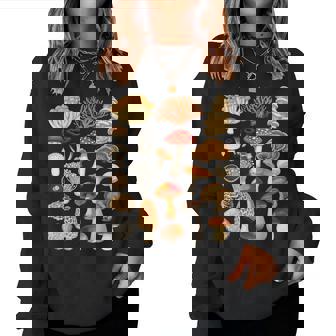 キノコの種類 自然 コテージコア ファン 男の子 女の子 キッズ レディーススウェットシャツ - Kawaiitshirt