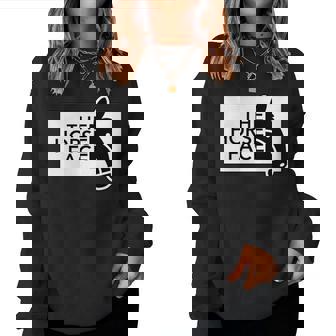 ザ・ホース・フェイス The Horse Face 午年 馬【十二支 干支】2026年 ブランド パロディ 長袖tシャツ レディーススウェットシャツ - Kawaiitshirt