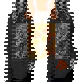 ピエール・オーギュスト・ルノワール作「花瓶の中のバラ」 ガーデンフラワー レディーススウェットシャツ - Kawaiitshirt