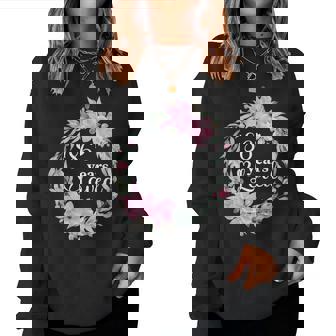 フローラル 86歳 誕生日 男性 女性 86歳 誕生日 レディーススウェットシャツ - Kawaiitshirt