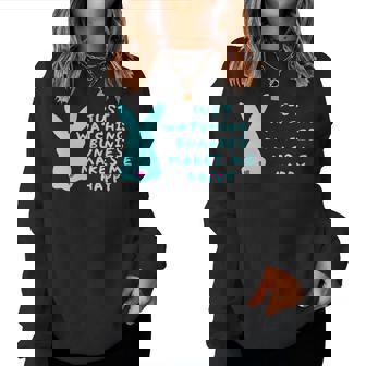 リサイズ ただうさぎを見てるだけで、幸せな気持ちになる Bunny Bunnies Rabit Happy うさぎ レディーススウェットシャツ - Kawaiitshirt