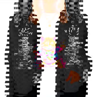 レベッカ 踊る子猫デザイン 女の子 名前 レベッカ レディーススウェットシャツ - Kawaiitshirt