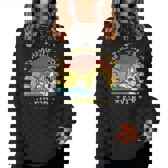 史上最高のビーグルママ ヴィンテージレトロデザイン 子犬犬のお母さん ビーグル犬のオーナーギフトのアイデア Mom レディーススウェットシャツ - Kawaiitshirt