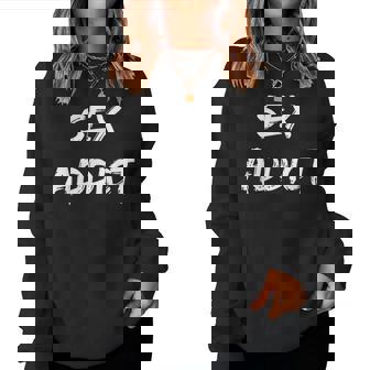 変態セックス依存症 ノベルティギフト ホットな妻 セクシー 女性 男性 レディーススウェットシャツ - Kawaiitshirt