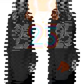 数字 25 25周年 男性 女性 25歳の誕生日 レディーススウェットシャツ - Kawaiitshirt