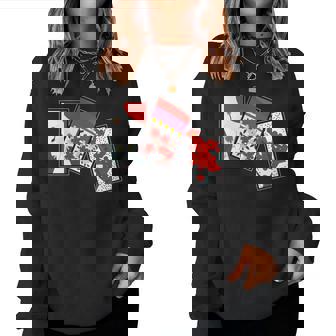 日本の伝統工芸品 花札 男性 女性 長袖tシャツ レディーススウェットシャツ - Kawaiitshirt