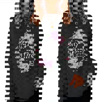 花柄 69歳 誕生日 男性 女性 還暦 レディーススウェットシャツ - Kawaiitshirt