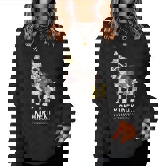 還暦祝い 犬好き 男性 女性 父 母 還暦 お祝い 60歳 かわいい 犬 ブルドッグ おしゃれ おもしろ 長袖tシャツ レディーススウェットシャツ - Kawaiitshirt