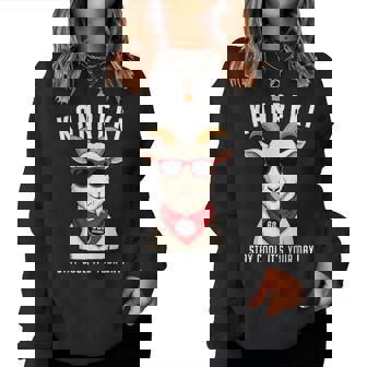 還暦祝い 羊 ひつじ やぎ好き 干支 父 男性 女性 還暦 お祝い 60歳 おもしろ おもろい レディーススウェットシャツ - Kawaiitshirt