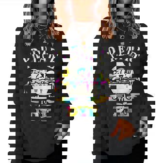 面白いイースターしゃれ。染める準備をする卵狩り。男性、女性、子供用。 レディーススウェットシャツ - Kawaiitshirt