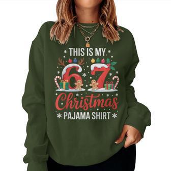 This My 67 Christmas Pajama 67 Meme Gen Alpha Boys Girls Women Sweatshirt - Thegiftio UK
