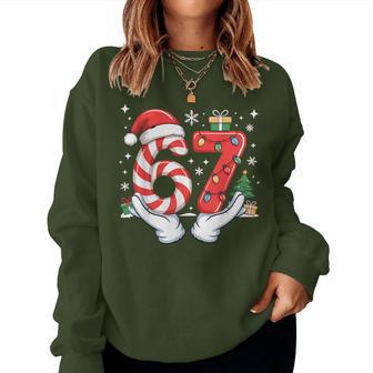 67 Meme Six Seven Family Christmas For Boys Girls Women Sweatshirt - Thegiftio UK