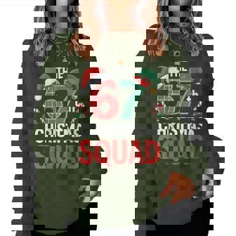 67Th Christmas Squad – Cute Santa Elf Candy Canes 67 Women Sweatshirt - Monsterry