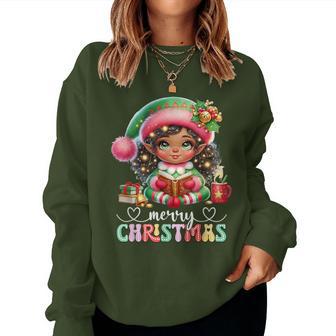 African American Christmas African Black Girls Women Sweatshirt - Thegiftio UK