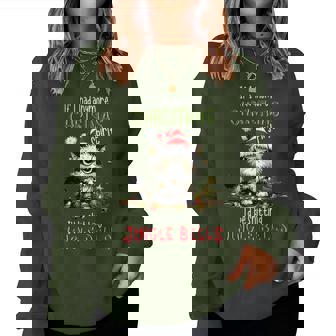 If I Had Anymore Xmas Spirit I'd Be Shitting Jingle Bell Cat For Women Women Sweatshirt - Monsterry