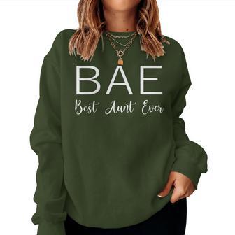 Bae Best Aunt Ever New Favorite Aunt Christmas Idea In Mangas Sudadera Mujer - Regaloses