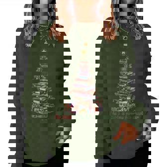 The Bible Is My Favorite Chapter Christmas Tree Christian Women Sweatshirt - Thegiftio