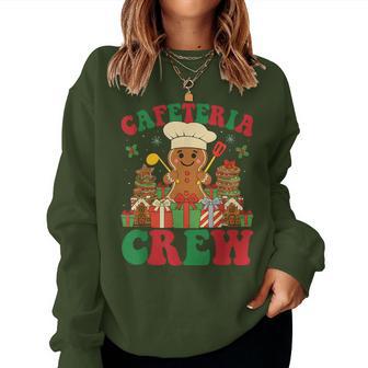 Cafeteria Crew Gingerbread Lunch Lady Worker Xmas Women Women Sweatshirt - Thegiftio UK