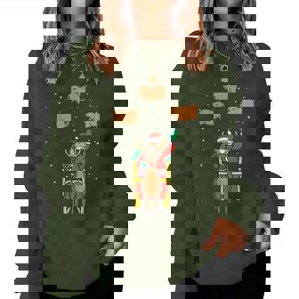 Capybara Christmas Capybara Xmas Santa Women Sweatshirt | Seseable CA