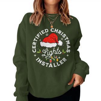 Certified Christmas Lights Installer Couples Matching Women Sweatshirt | Seseable UK