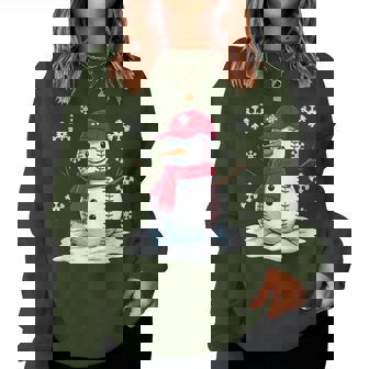 Christmas Baseball Snowman Boys Baseball Christmas Men Women Sweatshirt - Thegiftio