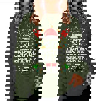 It Is Christmas Break Yet Santa Pjs Pajamas Xmas Teacher Women Sweatshirt | Seseable CA