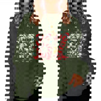 Christmas Candy Cane 67 Meme Six Seven Boys Girls Women Sweatshirt | Seseable FR