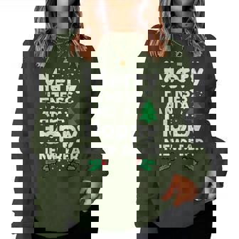 Christmas Merry Fitness Happy New Rear Xmas Workout Women Women Sweatshirt - Thegiftio