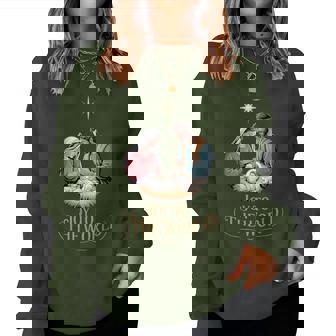 Christmas Nativity Christian Birth Of Jesus Joy Women Sweatshirt - Monsterry