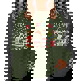 Christmas Nurse Peppermint Mocha Propofol Icu Rn Ed Er Nurse Women Sweatshirt | Mazezy