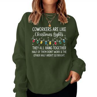 Co-Workers Are Like Christmas Lights They All Hang Together Women Sweatshirt - Thegiftio UK