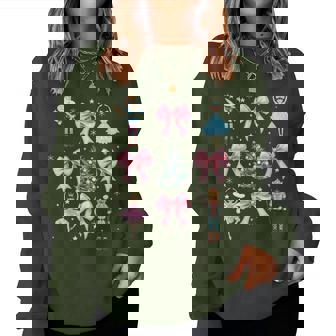 Coquette Bow Christmas Nutcracker Ballet Girls Xmas Women Sweatshirt | Seseable CA